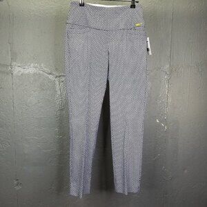 Swing Control Pants Women 2 Geometric Pixie Print Blue Slimming Golf Tennis NEW